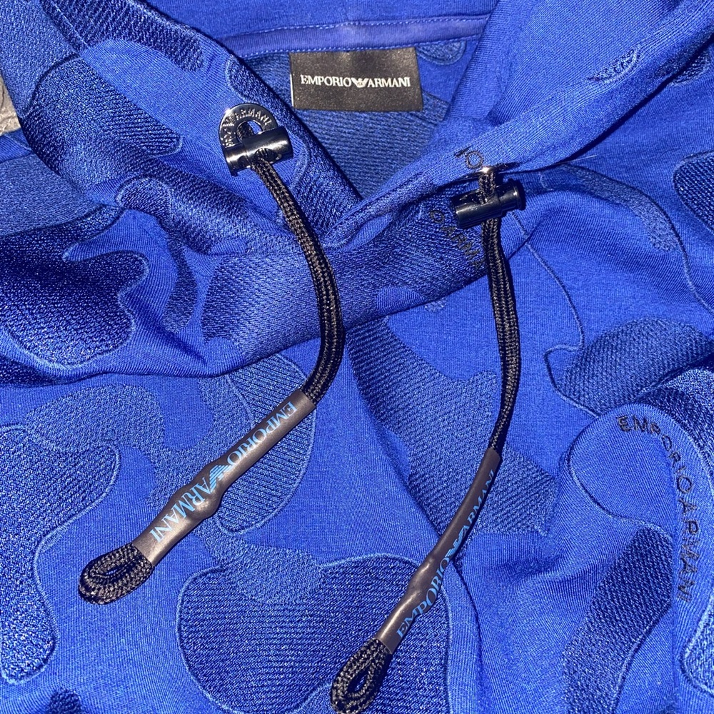 Emporio Armani blue camo hoodie - Picture 8 of 8